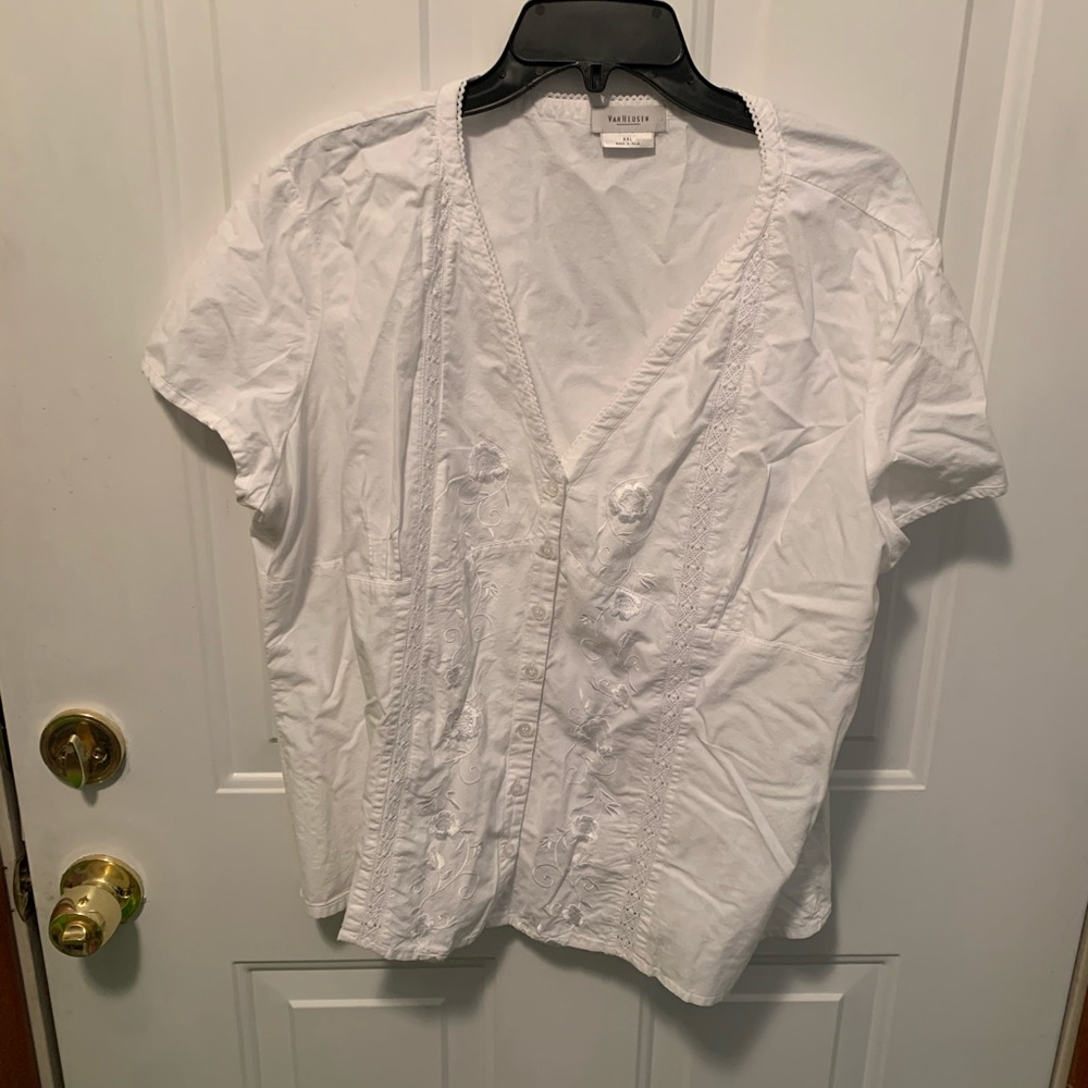 White XXL Van Heusen blouse made in India